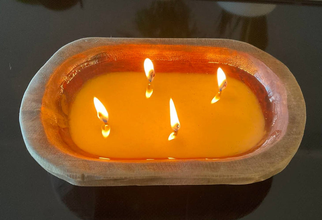 Dough Bowl Soy Wax Candle -Oak Style: Dutch Apple Crumble