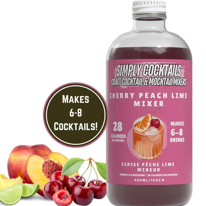 Cherry Peach Lime Cocktail / Mocktail Mixer
