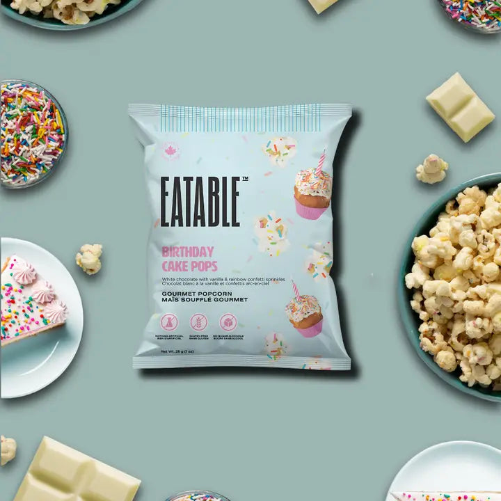 Eatable Birthday Cake Pops Popcorn - Mini