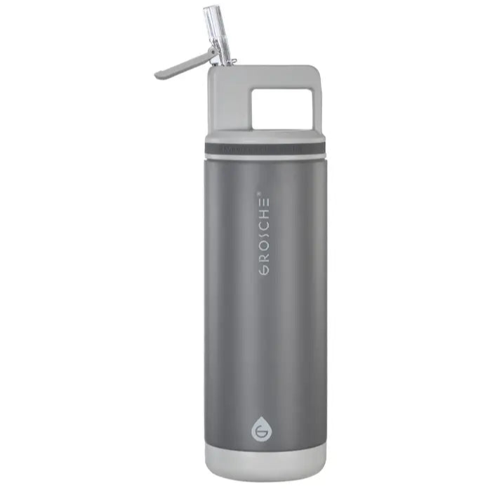 Alpine 20 oz Steel Grey Leakproof Water Bottle