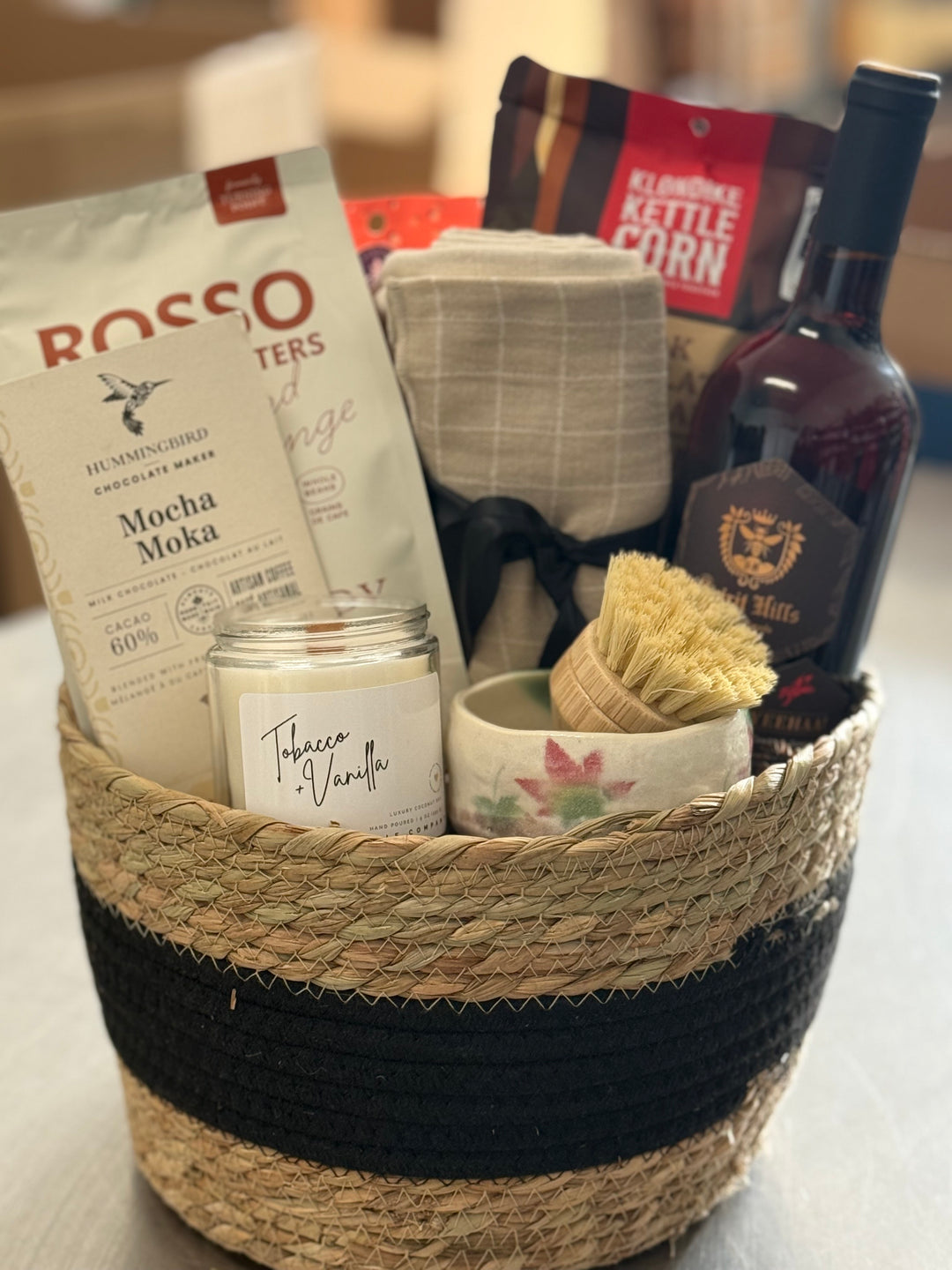 Coffee & Wine Gift Basket