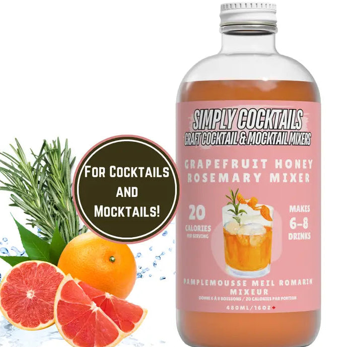 Grapefruit Honey Rosemary Cocktail / Mocktail Mixer