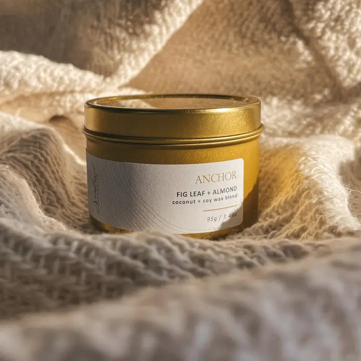 Gold Tin Candle - Anchor