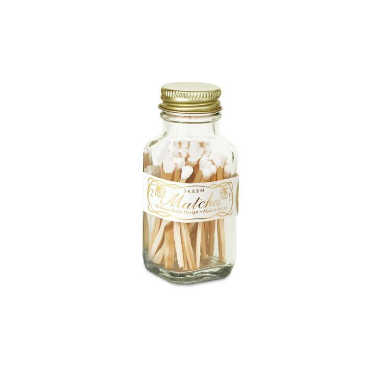 Skeem Apothecary Matches - White w/Gold Top Housewares Skeem Designs