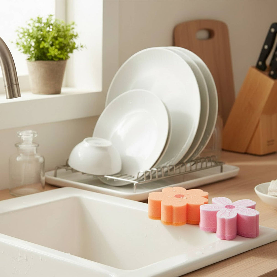 Éponge de cuisine : décorative en forme de fleur