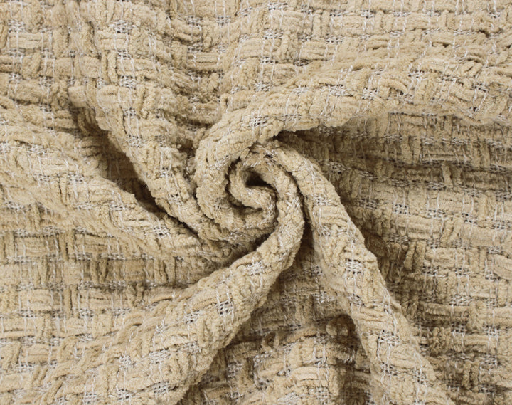 Chenille Basket Weave Throw Blanket