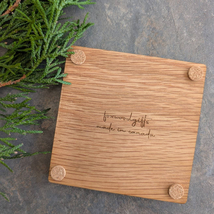 Pine Tree Inlay Wood Coaster - Made in Canada Souvenir - Gift Smack Gift Company