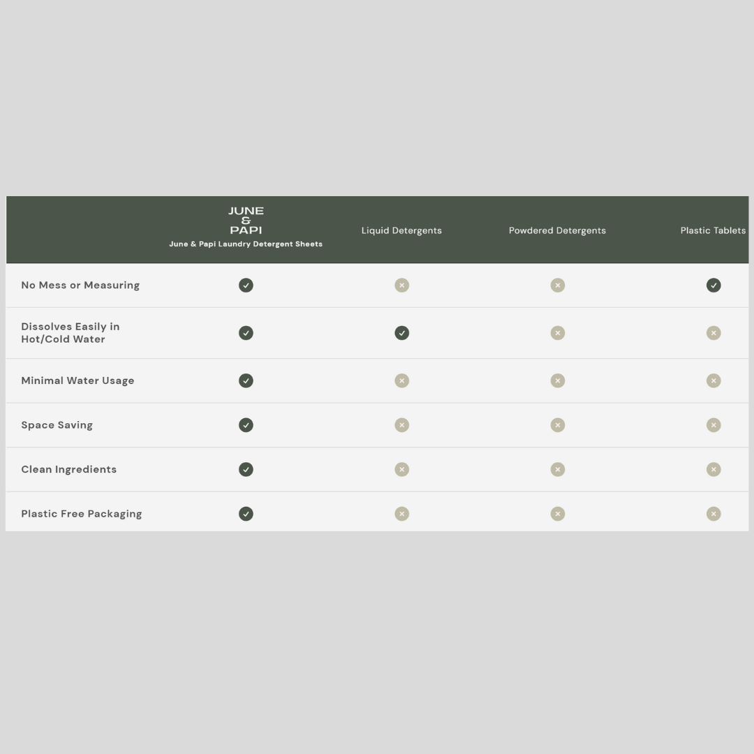 June & Papi Sunday Morning Laundry Detergent Sheets