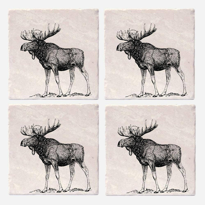 Moose Coasters: 4"x4"