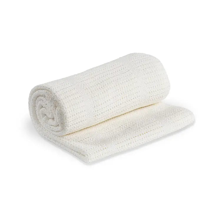 Cellular Blanket - White Baby Blanket