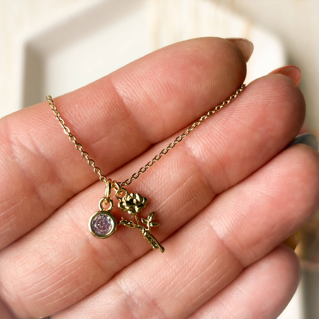 Birth Flower Necklace: August
