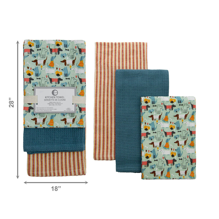 3 Pack Kitchen Towel Set Dogs - Gift Smack Gift Company