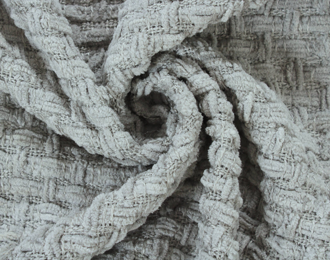 Chenille Basket Weave Throw Blanket, 50x60: Forest Green