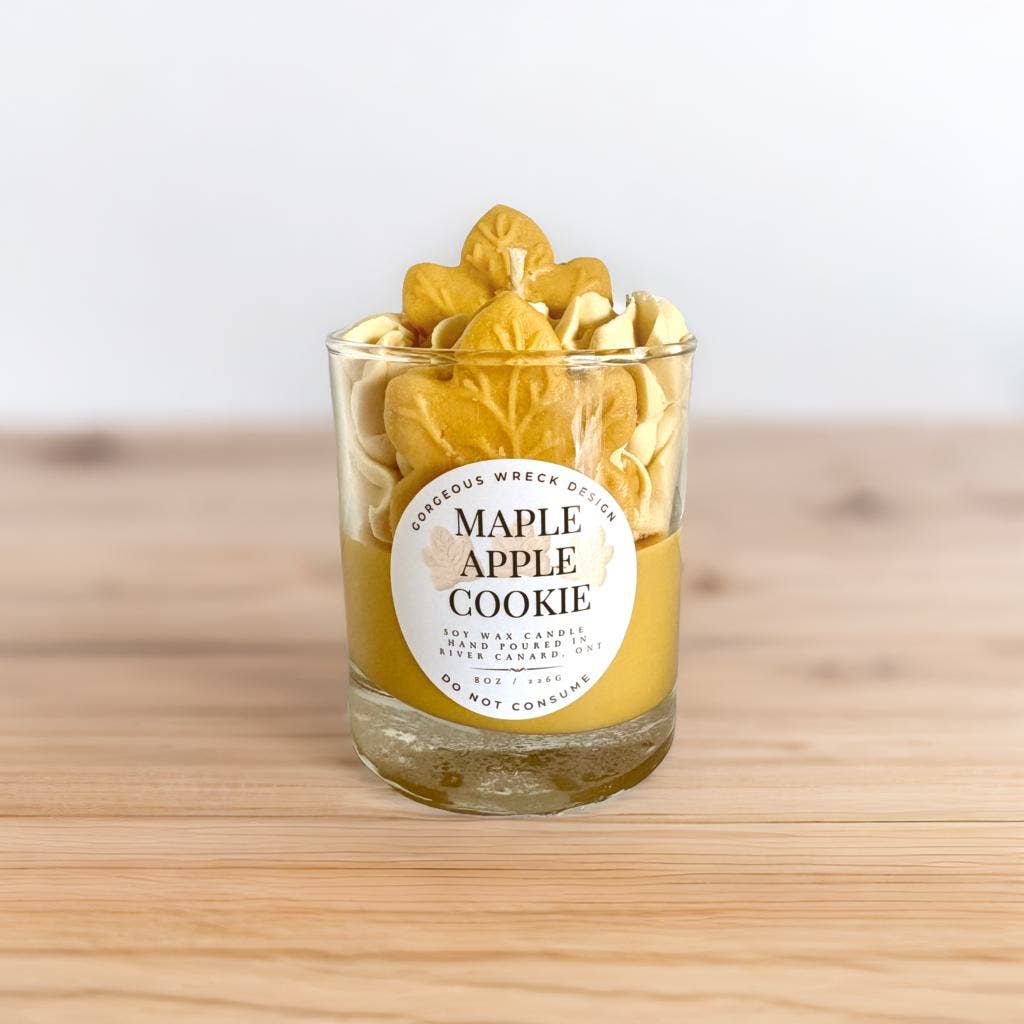 Glass candle with &