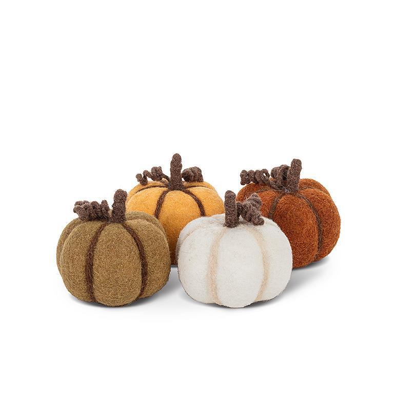 Small Fall Felt Pumpkin - 1 Pumpkin (Variety of Colours)