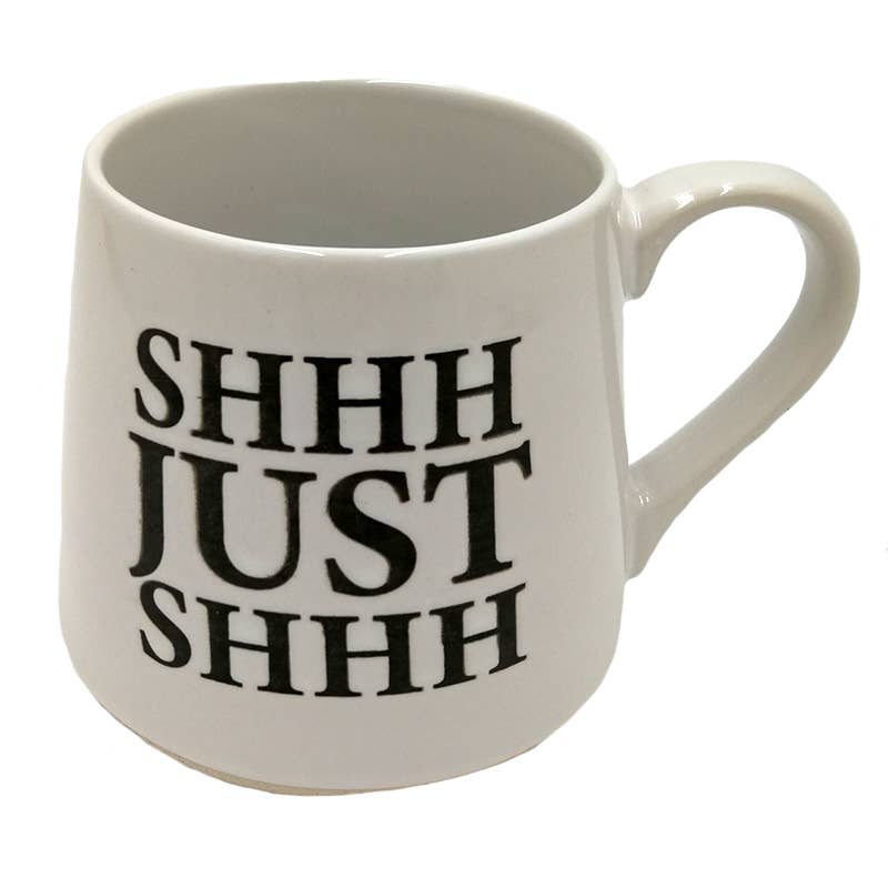 White mug with &
