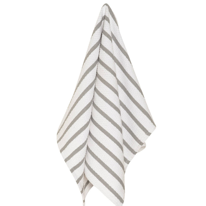 Basketweave London Gray Dishtowel