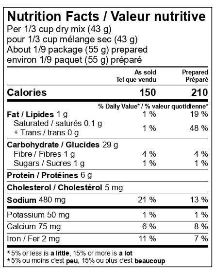 Cheddar & Chive Biscuit Mix: 370 g