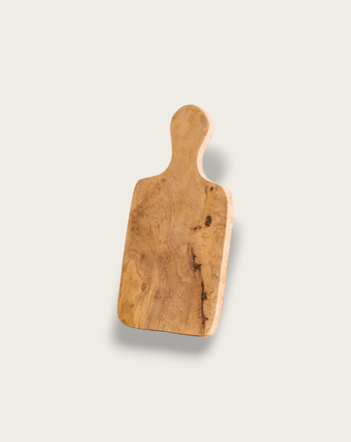 Natural Olive Wood Cheese Board with Handle | Rectangular