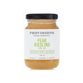 Jar of Provisions Food Company Pear Riesling wine jam on a white background