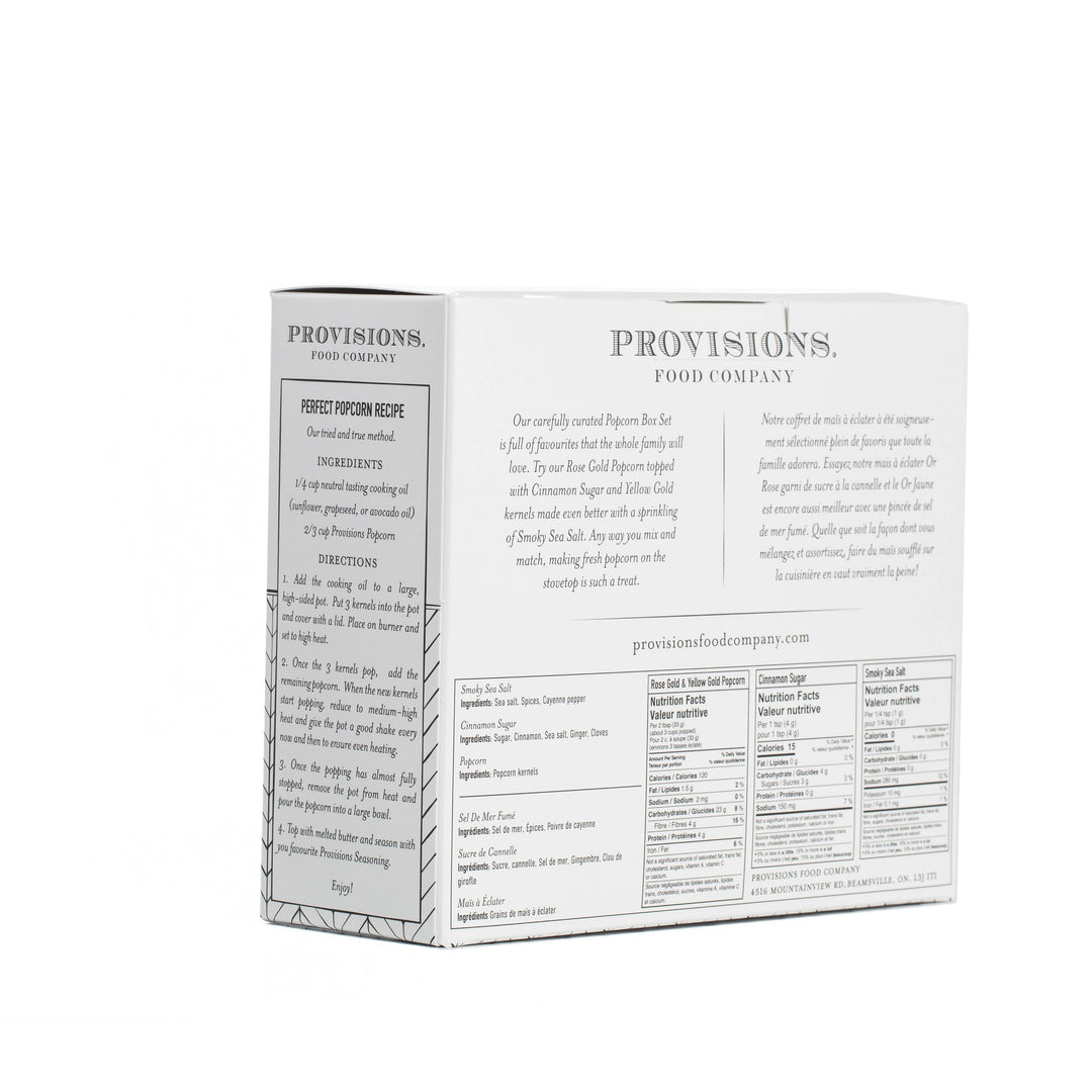 Provisions Food Company Fresh Herbs Recipe box shown from a three-quarter angle, displaying the side panel with preparation instructions, ingredients list, and nutrition facts on a clean white background.