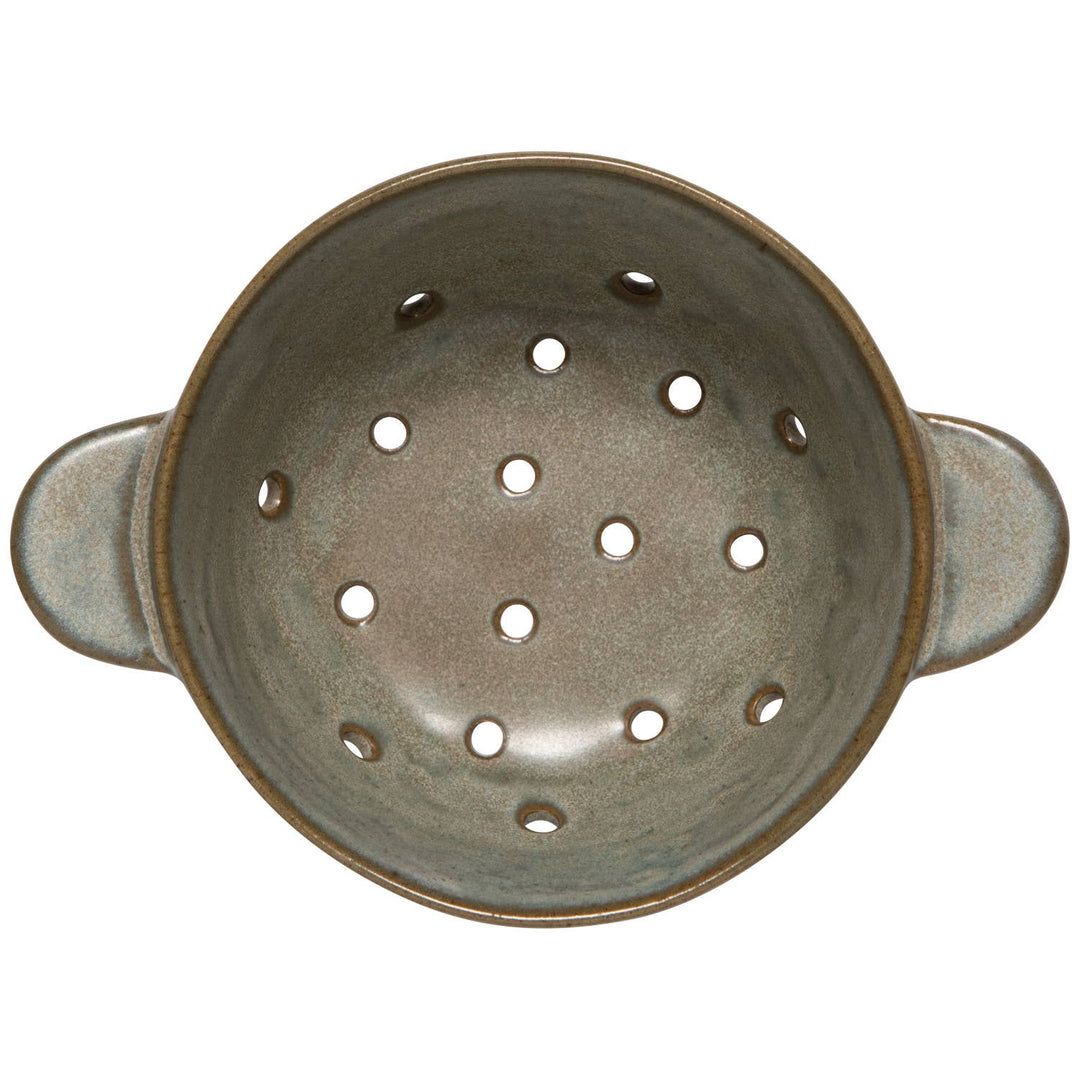 Heirloom Gray Stoneware Fruit Bowl 7 inch