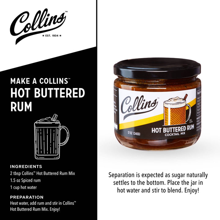 Real Sugar Hot Buttered Rum Cocktail Mix - 12 oz