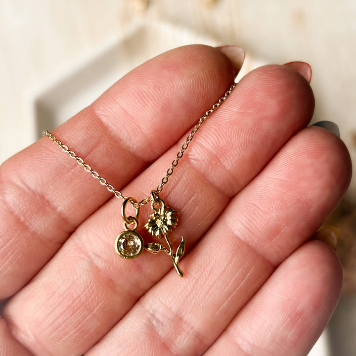 Birth Flower Necklace: July