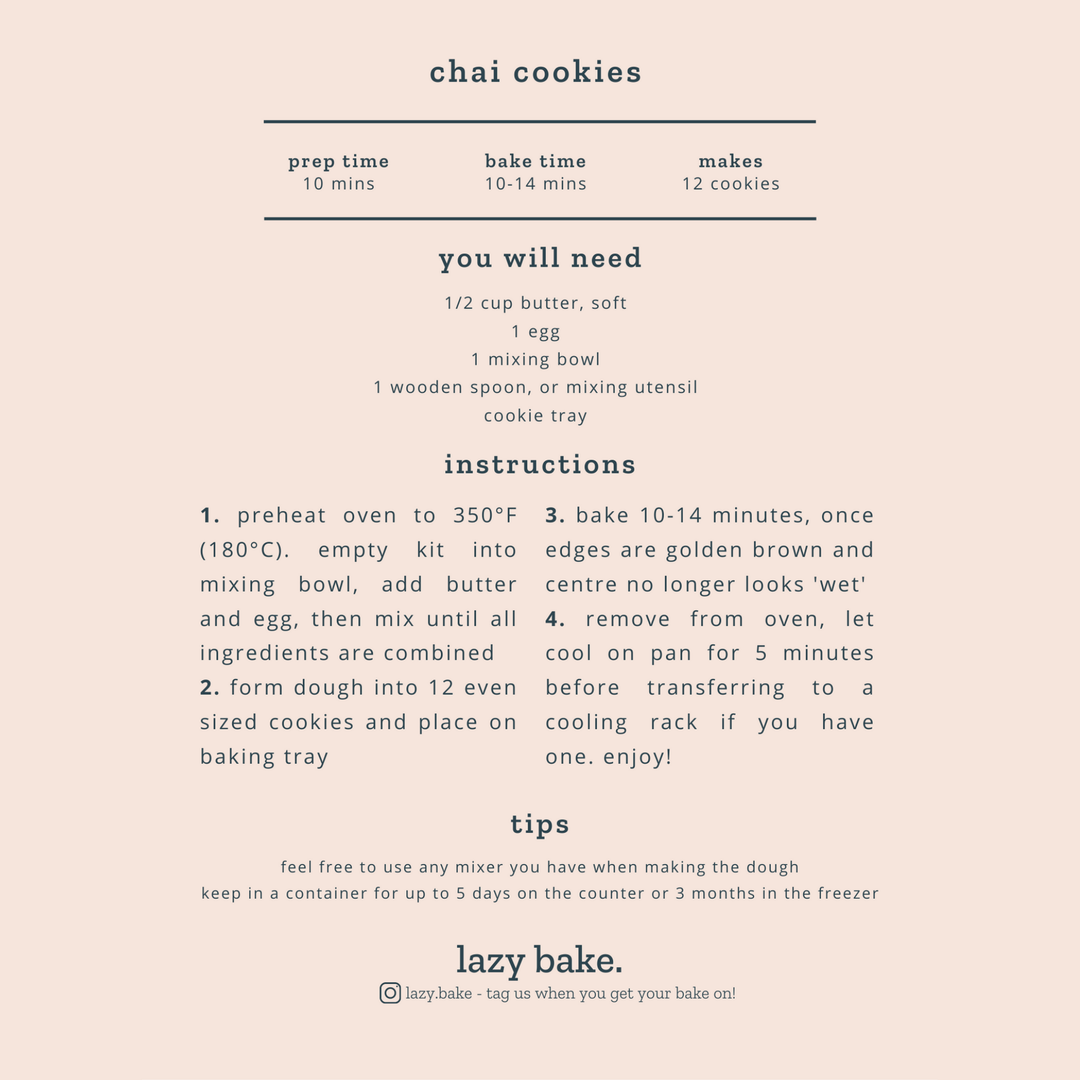 Chai Cookies