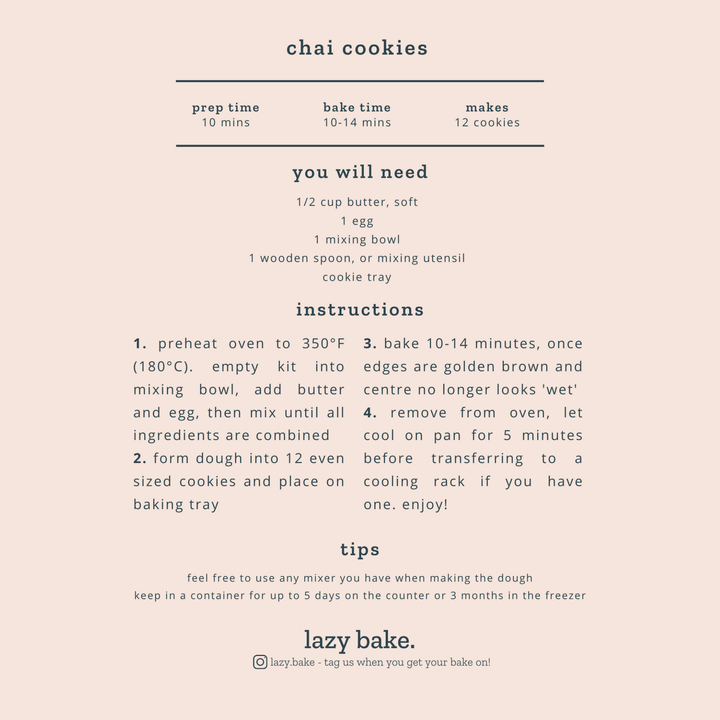 Chai Cookies