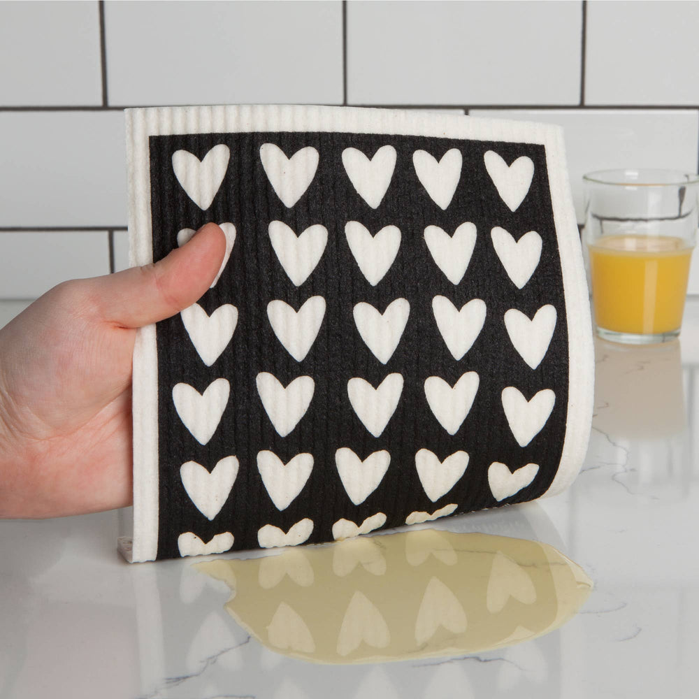 Hearts Swedish Dishcloth - Gift Smack Gift Company