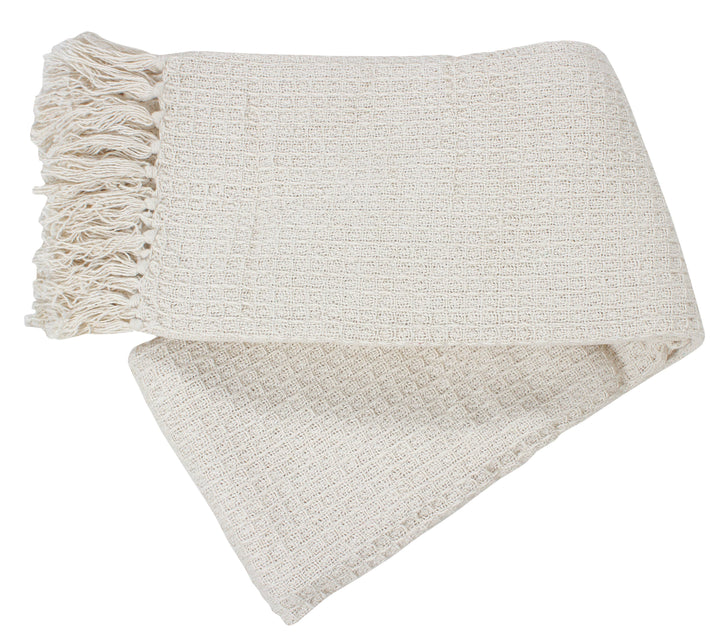 Cream Cotton Throw