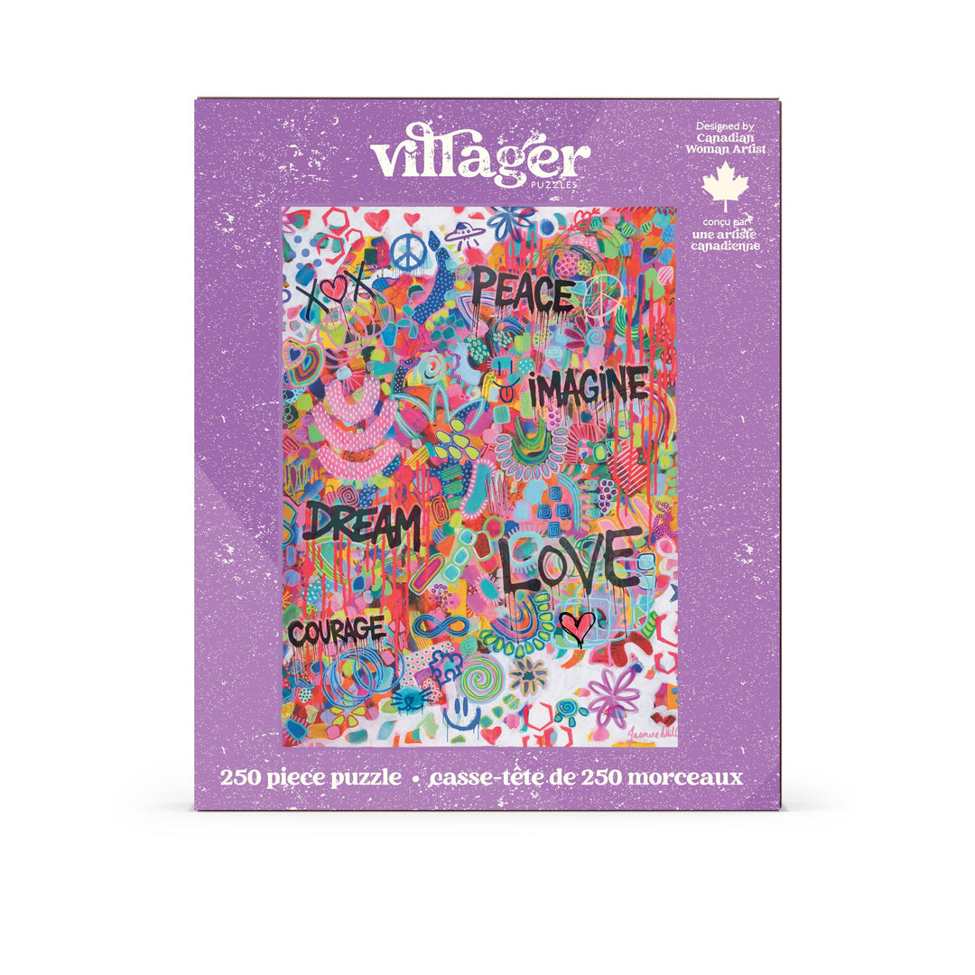 Pink Graffiti | 250 Piece Puzzle | Designed in Canada - Gift Smack Gift Company