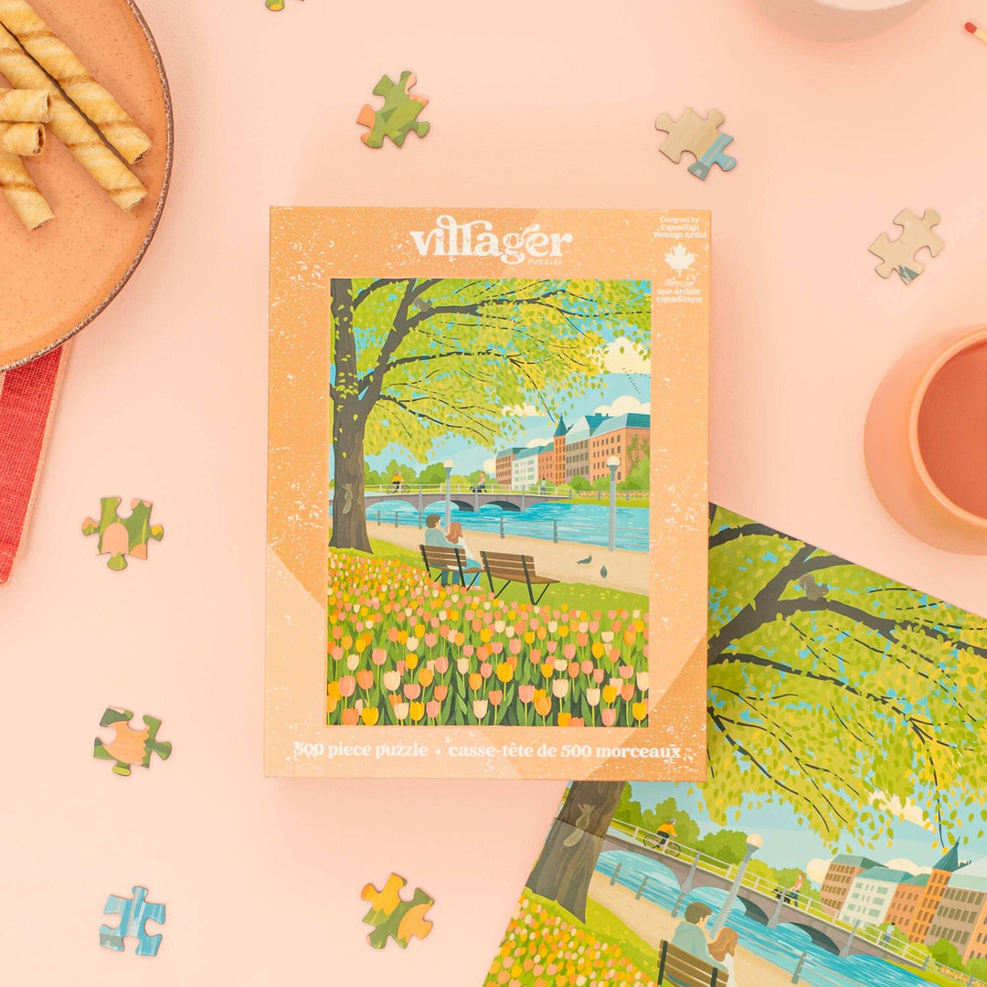 Tulip Season | 500-Piece Puzzle | Designed in Canada - Gift Smack Gift Company