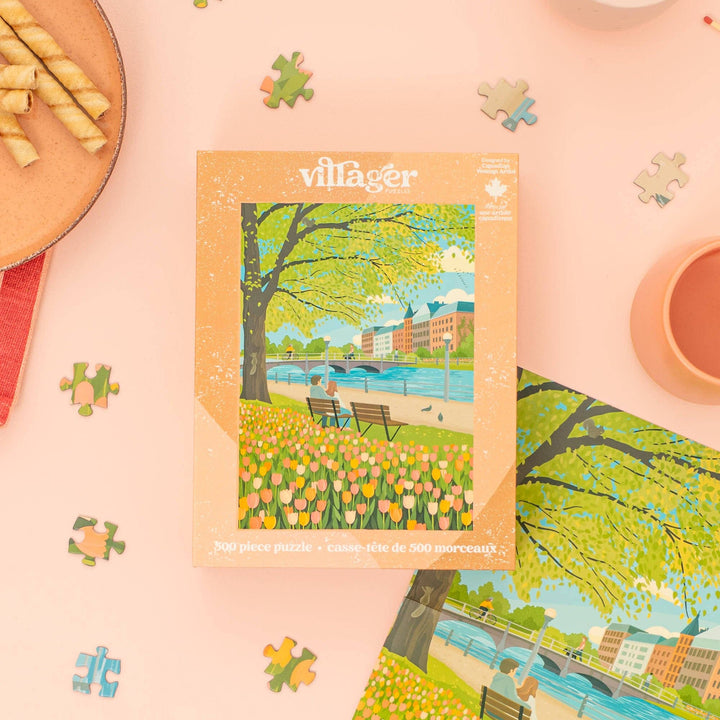 Tulip Season | 500-Piece Puzzle | Designed in Canada - Gift Smack Gift Company