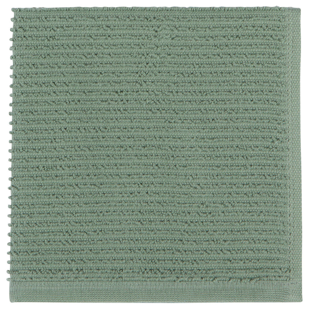 Ripple Elm Green Turkish Cotton Dishcloths Set of 2