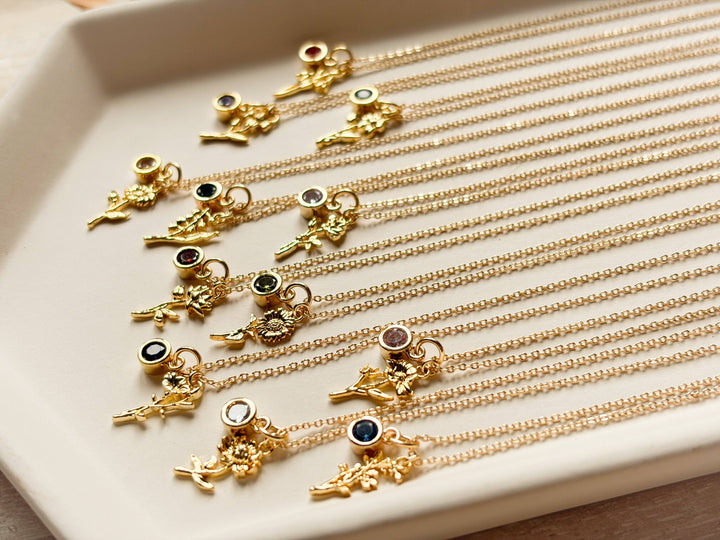 Birth Flower Necklace: October