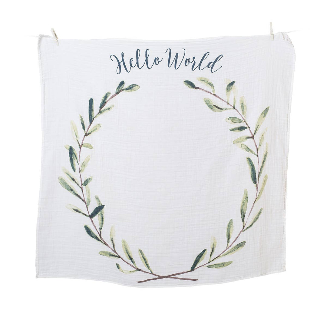 Baby's 1st Year Swaddle & Milestone Cards - Hello World