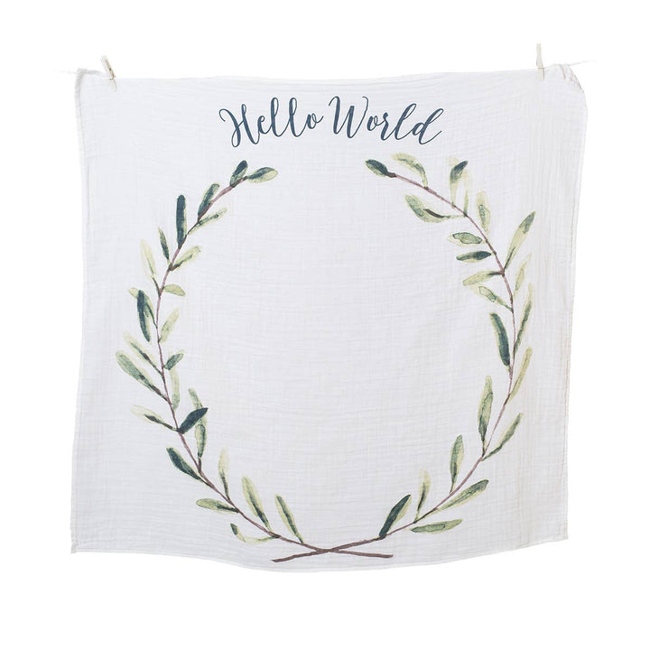 Baby's 1st Year Swaddle & Milestone Cards - Hello World