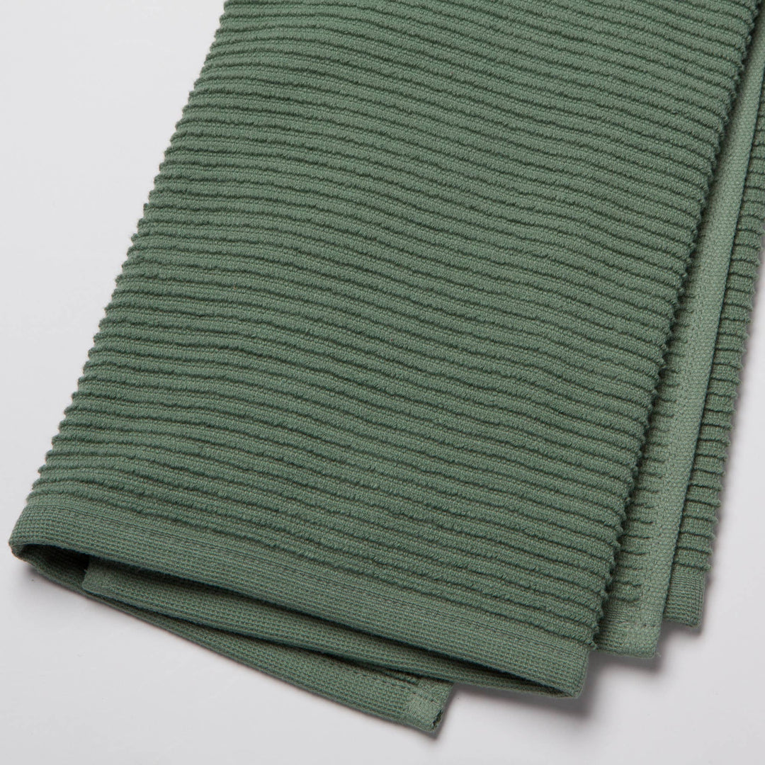 Ripple Elm Green Turkish Cotton Dishtowel