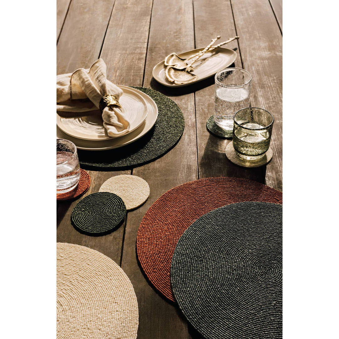 Heirloom Cedar Beaded Coasters Set of 4