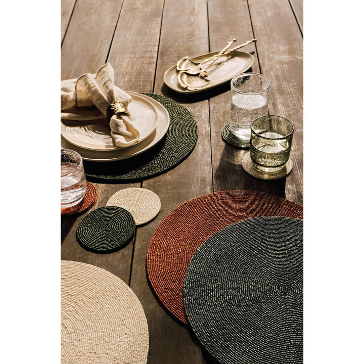 Heirloom Cedar Beaded Coasters Set of 4