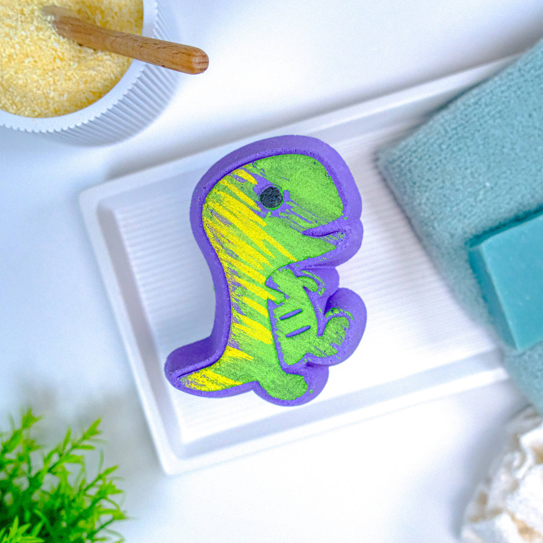 Happy Hippo Dinosaur Bath Bomb with Toy