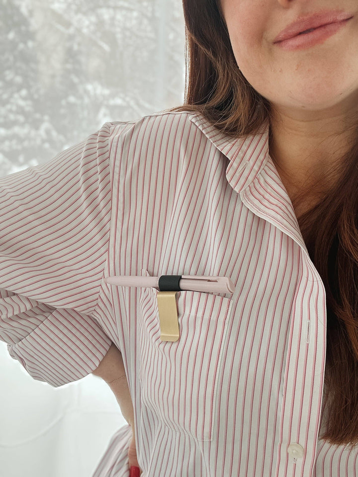 3-in-1 Pencil Holder Clip: Beige