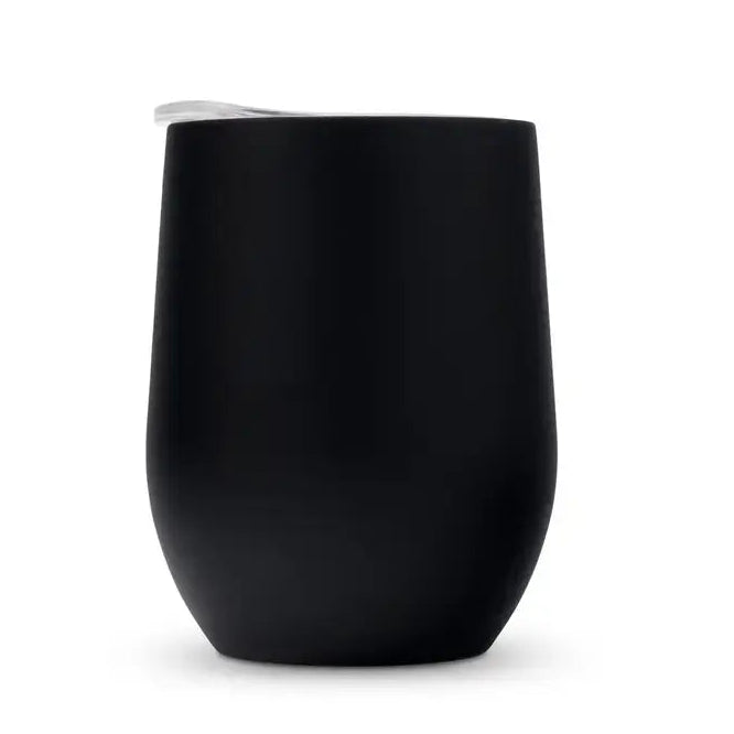 12 oz. Stemless Travel Tumbler -  Black