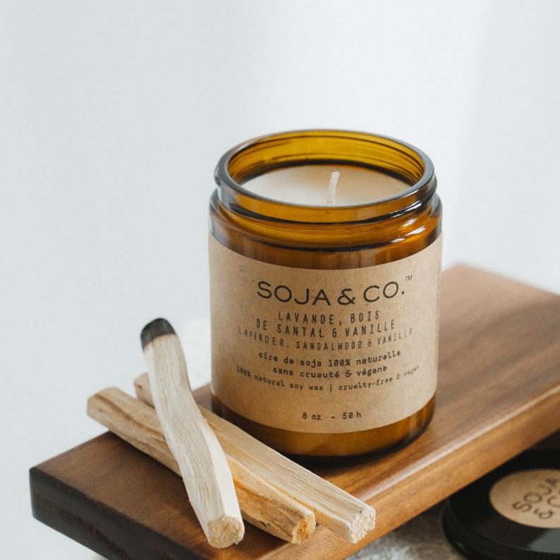 Soy Wax Candle | Lavender, Sandalwood & Vanilla: 4oz