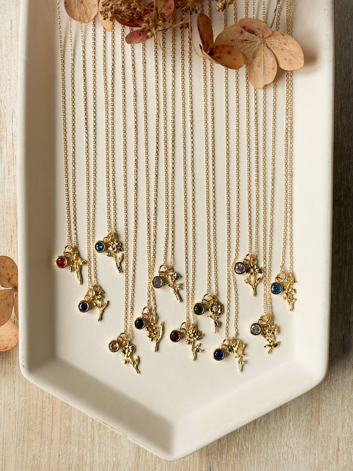 Birth Flower Necklace: August