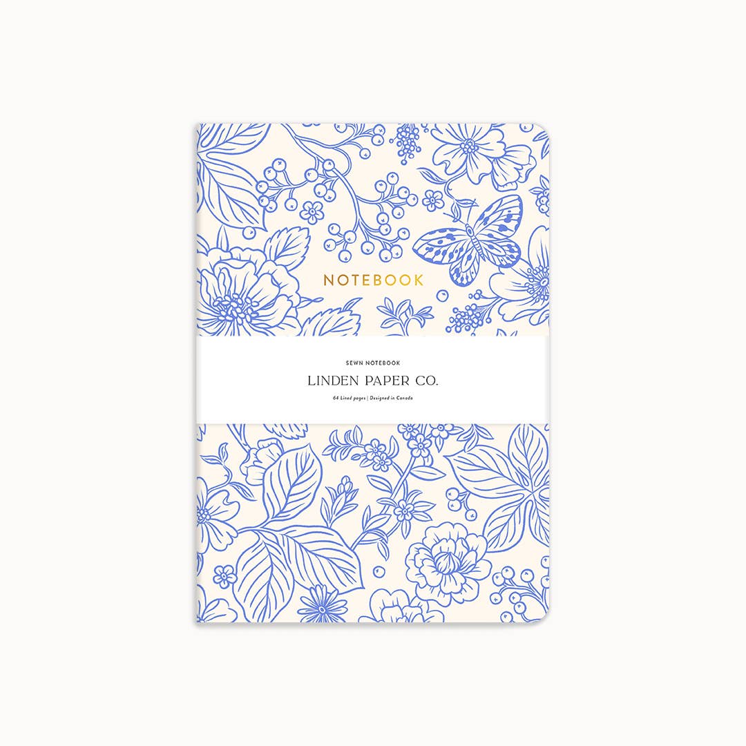 Linden Paper Co. Blue Garden Notebook