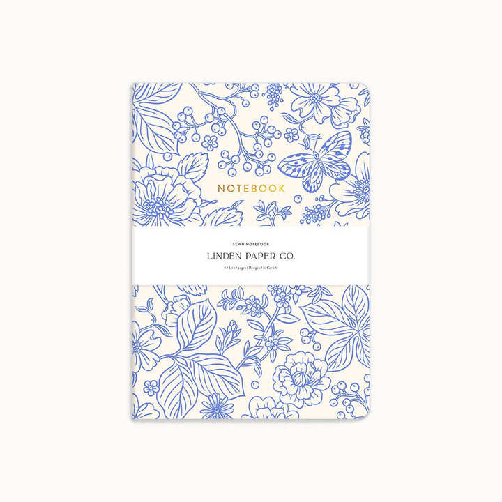 Linden Paper Co. Blue Garden Notebook