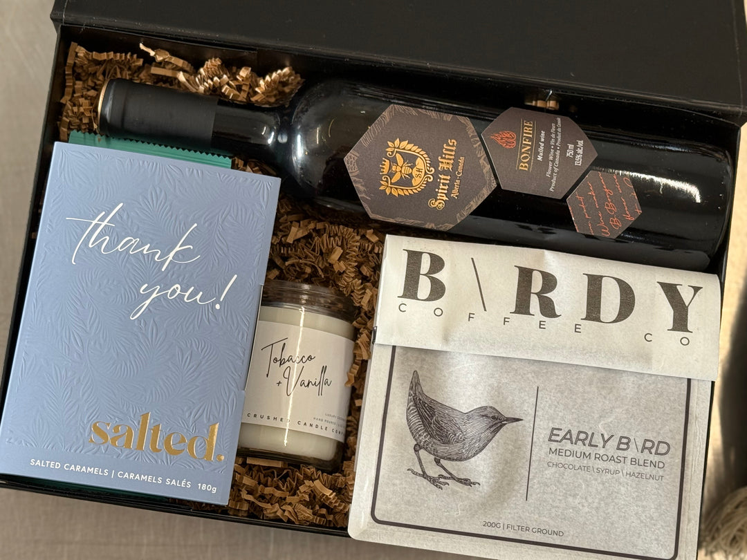 Wine, Coffee & Thanks Gift Box